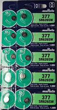 10 PK MURATA 377 SR626SW SILVER OXIDE MADE IN JAPAN GREAT EXP 10/32 FREE SHIP