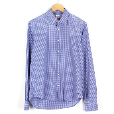 Chemise homme SCOTCH & SODA taille M coupe régulière col écarté en coton bleu - Photo 1/4