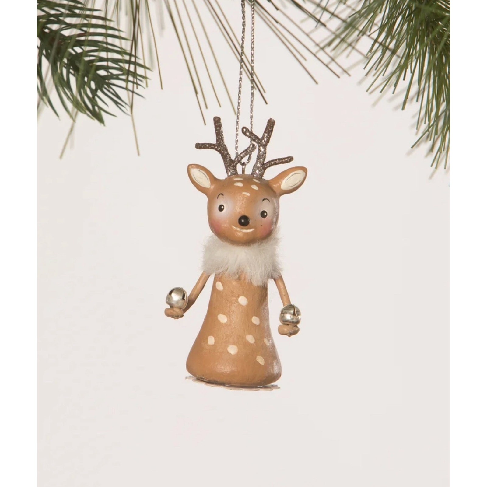 Set of 4 Bethany Lowe Little Santa Reindeer Elf Snowman Christmas Ornaments New