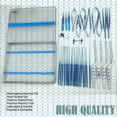 Microsurgery Instrument Set | Neuro Surgical Titanium Coated Premium Tools