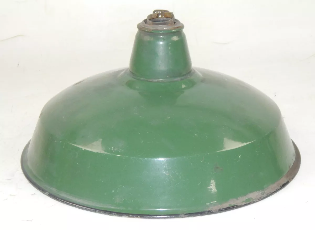 Vintage green porcelain light shade deals