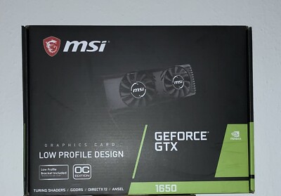 MSI GeForce GTX1650 4GT LP OC  4 GB OC  Mid Range Grafikkarte (Grafikkarte)