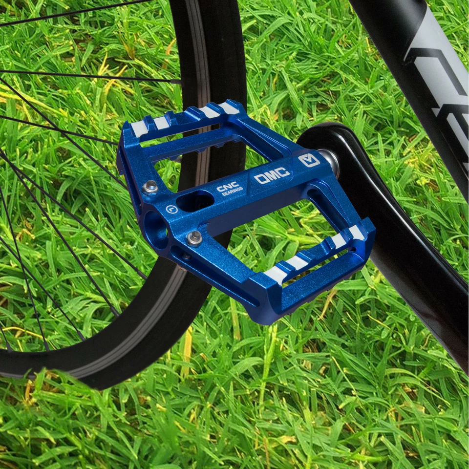 Pedais de mountain bike plataforma de alumínio OMC-V15BL 9/16" 3 rolamentos selados MTB BMX - Imagem 2 de 4