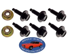 GM Front Bucket Bench Seat Track To Floor Pan Bolts Nuts Hardware 8pcs B55