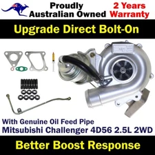 Upgrade Billet Turbo+Genuine Oil Feed Pipe For Mitsubishi Challenger 4D56 2.5L