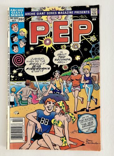 Couverture bikini magazine Pep #589 Archie Giant Series Archie Comics 1988 - Photo 1 sur 2