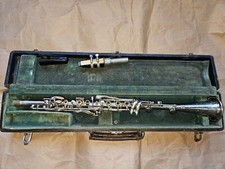 Rene Dumont Silver-Plated Metal Clarinet, USA, Very Good Condition