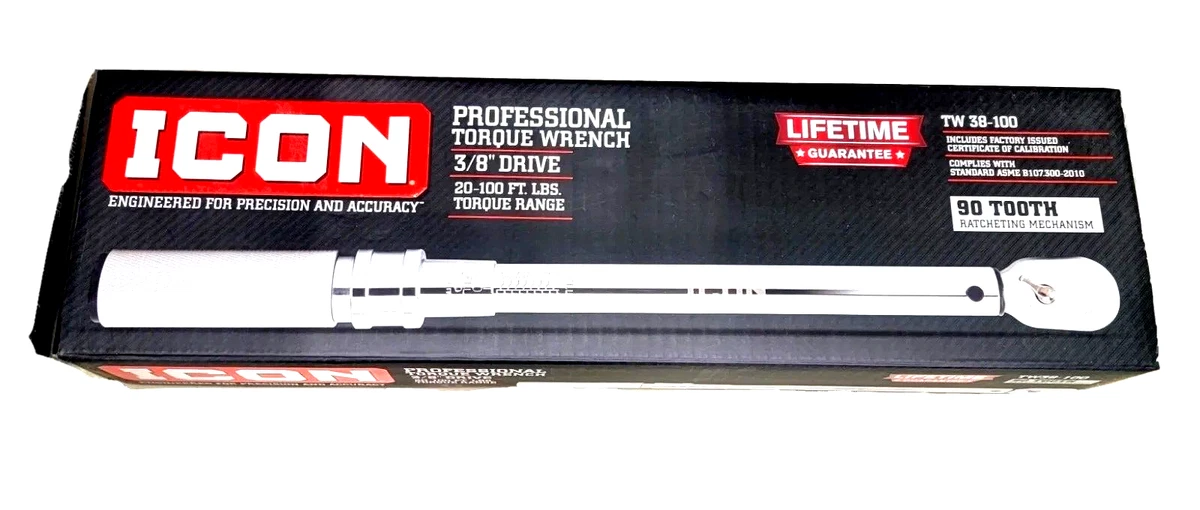 ICON Professional Torque Wrench3 8 in. Drive 20 100 ft.Lb 90 tooth Torque