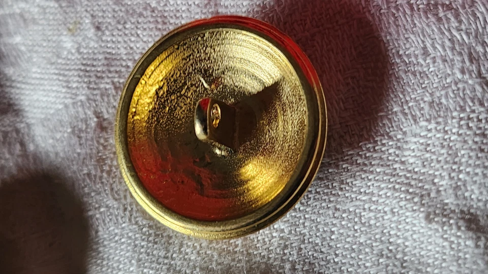 Haute couture bouton vintage collection métal emaillé rose viole 2,7 cm ref 0062 - Photo 4/4