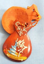 Beautiful Pair of 3" Real Wood Decorated Castanets Musical Clappers