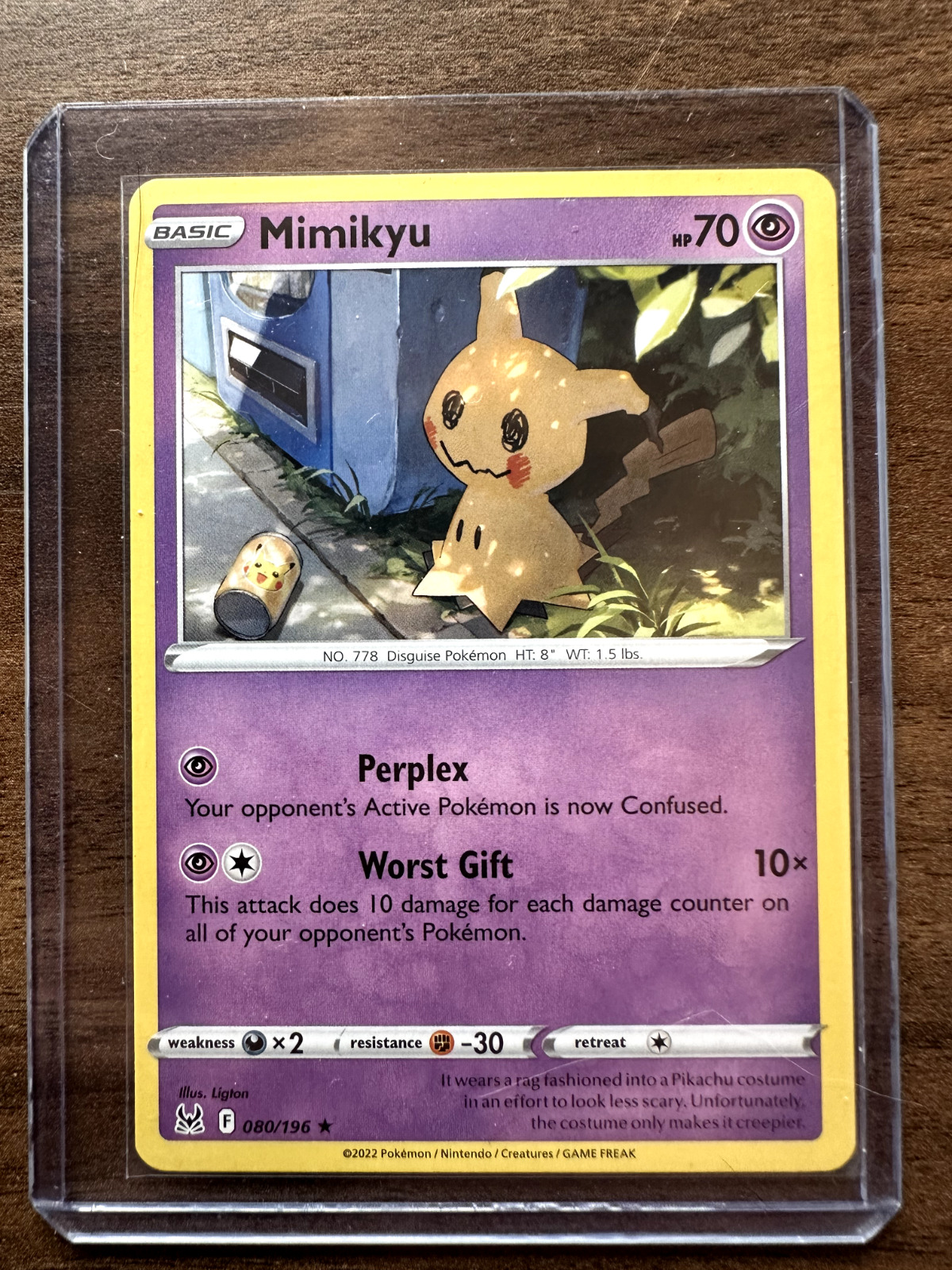 Pokemon Cards Mimikyu 080/196 Lost Origin Non Holo Rare Mint Condition Card
