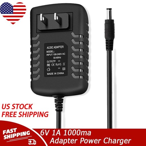 6V 1A 1000ma AC 110/220V to DC 6 Volt Power Supply Adapter 5.5mm x 2 ...