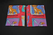 VTG The Lion King Curtains 90s Bold Bright Colors 2 Panels 40 X 50 Drapes Disney