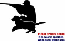 Hunter with Dog 03 Graphic Die Cut decal sticker Car Truck Boat Window 10"