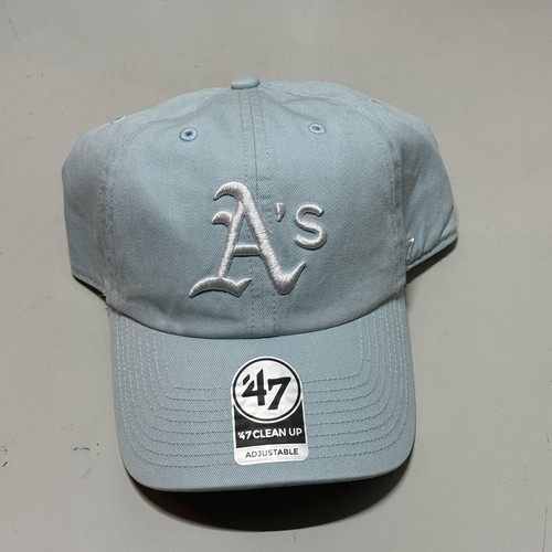 Oakland Athletics MLB '47 Brand Throwback Light Blue Clean Up Adjustable Hat