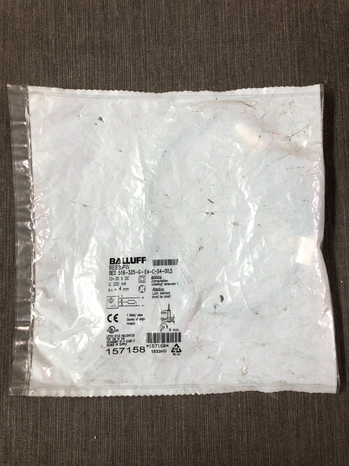 Balluff BES00PW (BES516-325-G-E4-C-S4-00,5) Inductive Proximity Sensor 10-30 VDC - Image 2 of 3