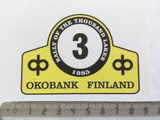Sticker / Decal, Rally Sign #3 Salonen / Harjanne Peugeot 205 Finland 1985