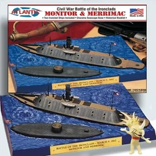 ATLANTIS MODELS 1/245 "BATTLE OF THE IRONCLADS" MONITOR AND THE MERRIMAC