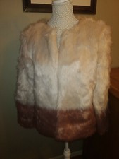 Me Jane Faux Fur Jacket Coat Size S