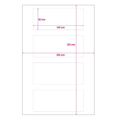 1200 Etichette Adesive Impermeabili 25x50 Mm - Per Congelatore, Barattoli E Contenitori