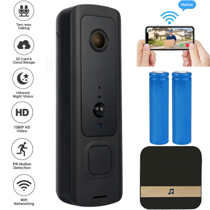 Wireless WiFi Video Doorbell Smart Phone Door Ring Intercom Security Camera ➸