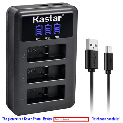 Kastar Battery LCD Triple USB Charger for GoPro Hero9  Hero 9 GoPro9 GOPRO9