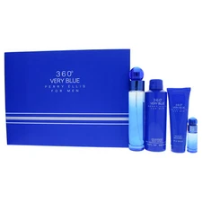 360 Very Blue by Perry Ellis for Men - 4 Pc Gift Set 3.4oz EDT Spray & More
