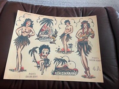 Designed By Sailor Jerry Tattoo flash art sheet (lot #158) 4A