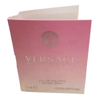 WOMENS VERSACE BRIGHT CRYSTAL EAU DE TOILETTE SAMPLE SPRAY 1 ML / 0.03 FL OZ NEW