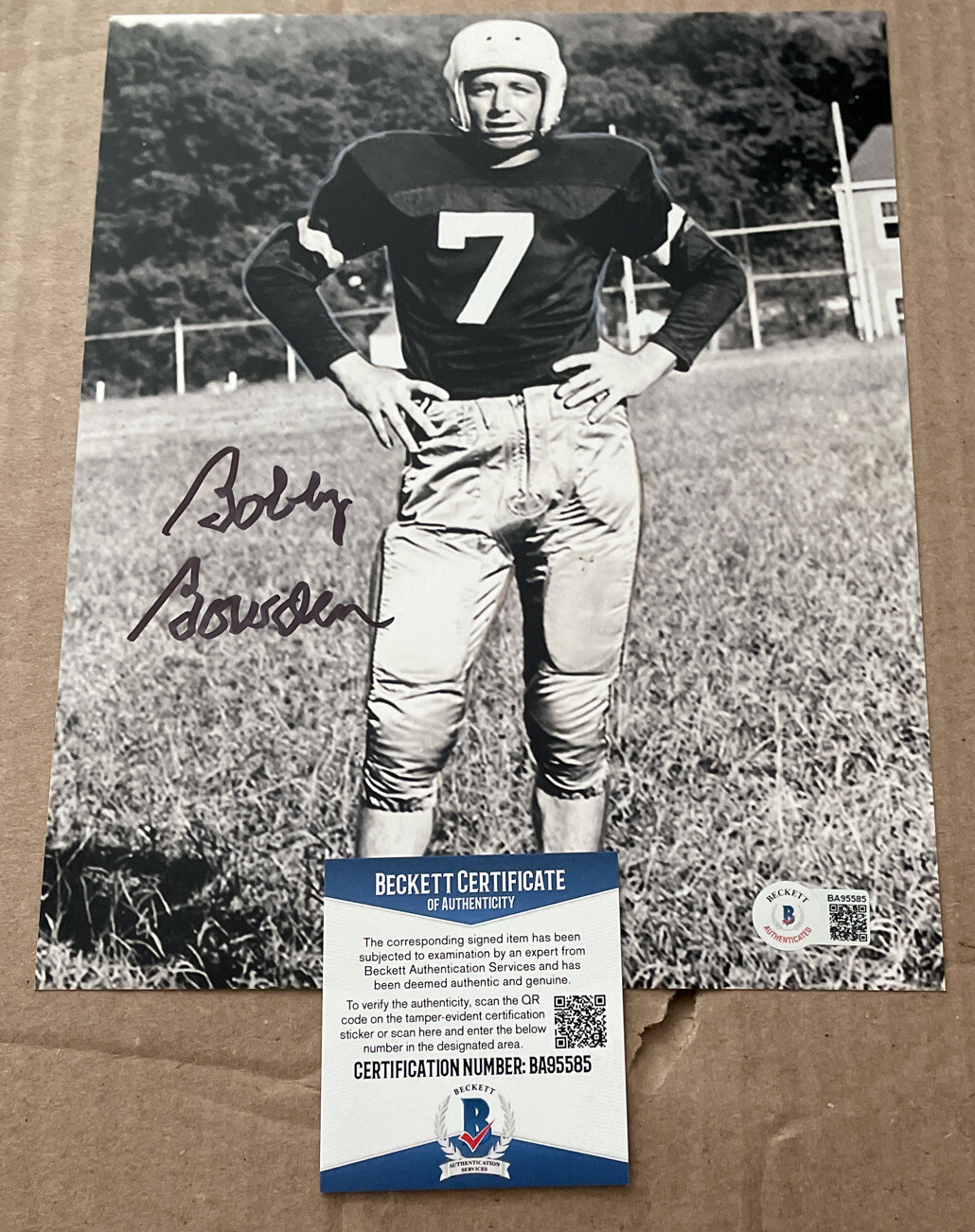 Bobby Bowden As A player Howard Bulldogs 8x10 Signed Photo Beckett Cert 