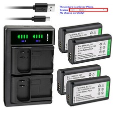 Kastar Battery LTD2 USB Charger for DMW-BLJ31  Panasonic LUMIX S1 Mirrorless