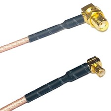 RG316 SMA FEMALE ANGLE to MCX MALE ANGLE RF Cable Rapid-SHIP LOT