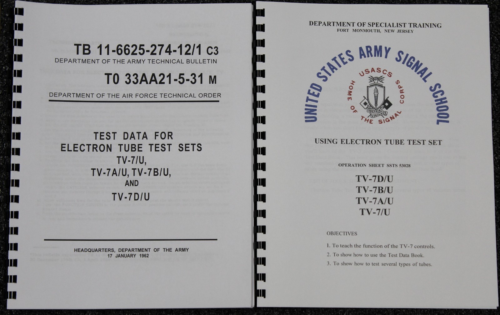 *USA* TV-7D/U TESTER TV-7 2 MANUAL SET ULTIMATE TUBE TEST DATA / HOW TO USE