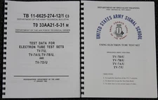 *USA* TV-7D/U TESTER TV-7 2 MANUAL SET  ULTIMATE TUBE TEST  DATA / HOW TO USE