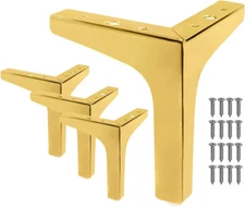 4pcs 7 Inch Furniture Legs Modern Style Furniture Sofa Legs Metal Luxury Gold Tr