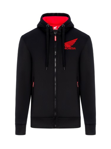 NUOVA collezione 2019 #HONDA #HRC MOTO-GP RACING in Neoprene Giacca Con  Cappuccio Nero | eBay