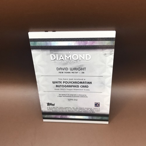 2023 Topps Diamond Icons David Wright White Polychromatink Green Ink Auto #06/15 - 第 2/2 張圖片