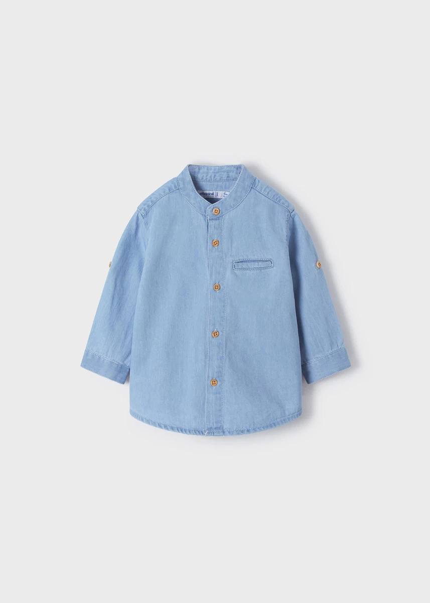 CAMICIA CAMICIE JEANS NEONATO MAYORAL 1118 01118 COTONE 72 BLU