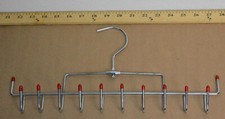 HANGER with Hooks Hanging Rack for Ties, Belts, Scarves, Jewelry, Hats, or Keys