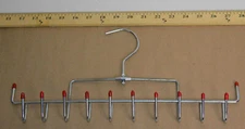 HANGER with Hooks Hanging Rack for Ties, Belts, Scarves, Jewelry, Hats, or Keys