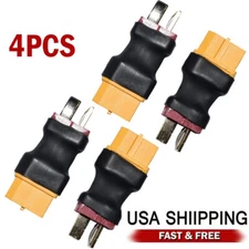 4PCS Male Type T-plug to Female XT60 RC Battery Adapter