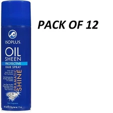 Isoplus Oil Sheen Hair Spray 11 fl oz PACK OF 12
