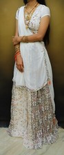 Designer White Chaniya Choli Lehnga Printed Very Unique Look