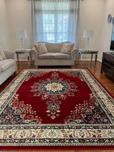 Traditional Oriental Medallion 8x11, 5x8, 2x8 Area Rug Large Floor Carpet in red - Picture 1 of 19