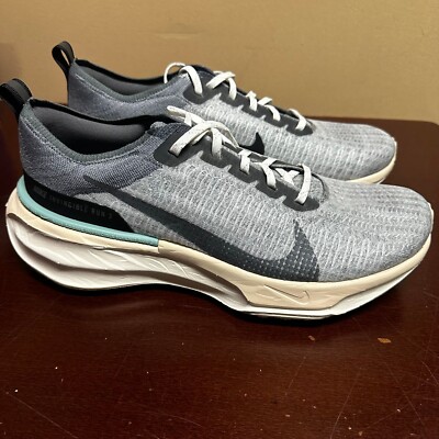 Nike Mens Gray ZoomX Invincible Run Flyknit Athletic Running Shoes Size US 13