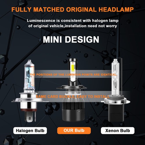 9005 9006 LED Headlights Kit Combo Bulbs 6500K Hi Low Beam Super White Bright 4x - Picture 117 of 117