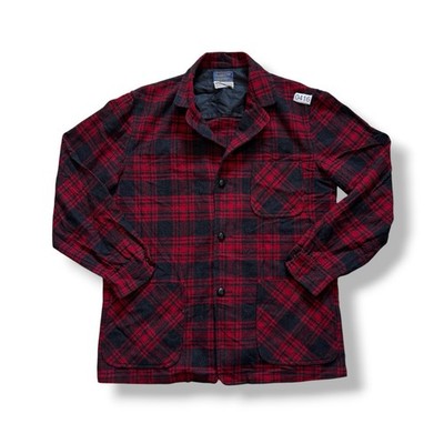 Vintage Pendleton Wool Plaid Shirt Jacket Red Black USA Workwear