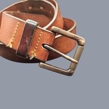 Vintage Banana Republic Size 40 Leather Belt with Brass Closure