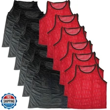 BlueDot Trading Adult Sports Pinnie Scrimmage Training Vest in Nylon Mesh for