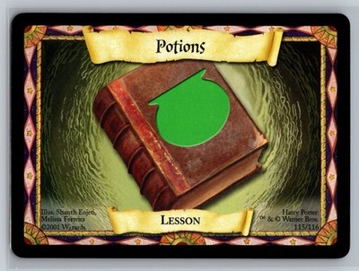 Harry Potter TCG Potions Lesson 115/116 Base Set Collectible Card WoTC 2001